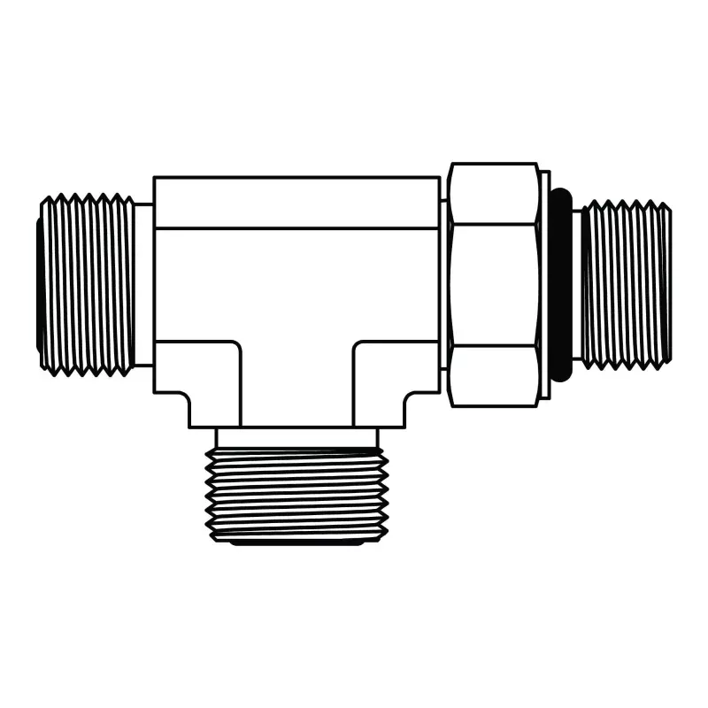 FF6804-24-24-24 ORFS to O-Ring Run Tee